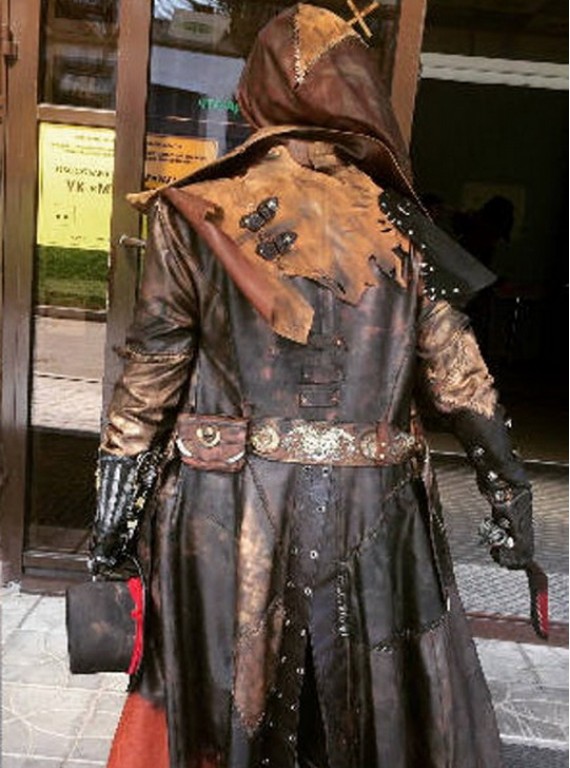 Jacob Frye natural leather cosplay costume Assassins..
