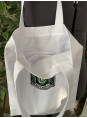 Shopper embroidered with the Slytherin House crest