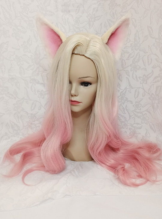 Ahri cosplay wig and ears from League of legends