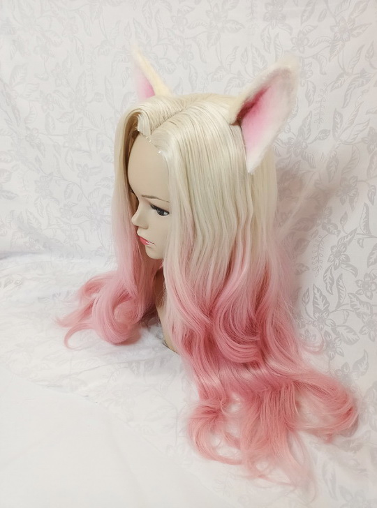 Ahri cosplay wig and ears from League of legends